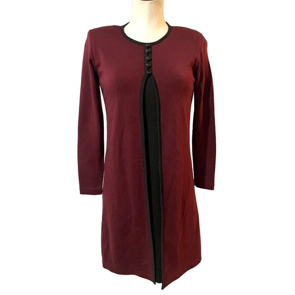 Liz Claiborne Women’s Vintage Layered Sweater Dress size P Crew Neck Wool Blend - Picture 1 of 9